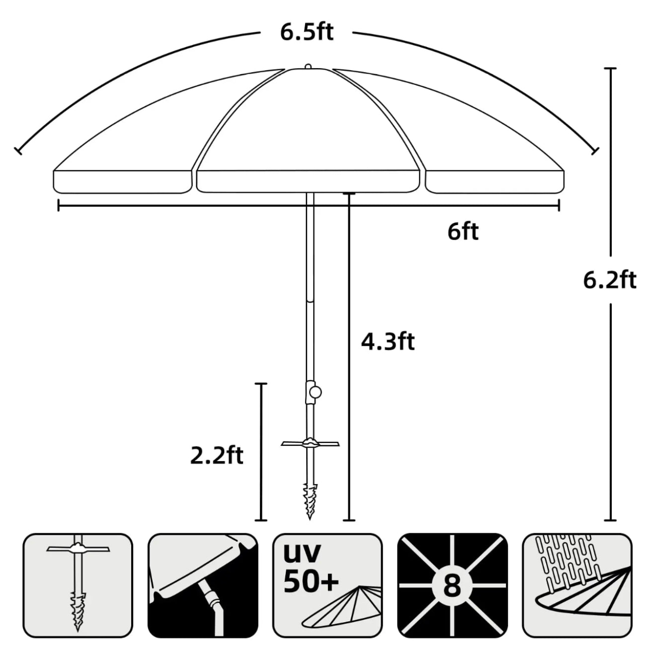 HAMI EcoShade Umbrella (blue)